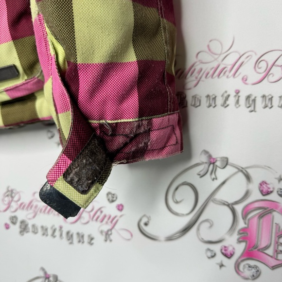 Firefly coat winter ski snowboard plaid green pink warm outdoor snow waterproof - Picture 6 of 6